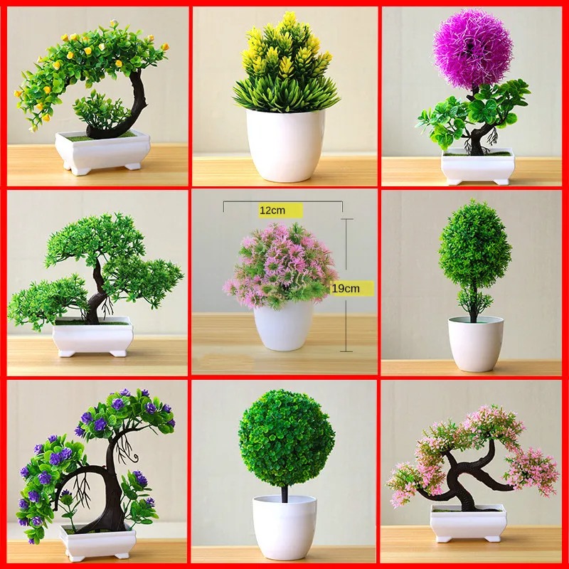 Bonsai Garden Accessories - نباتات اصطناعية صغيرة في أصيص، نباتات